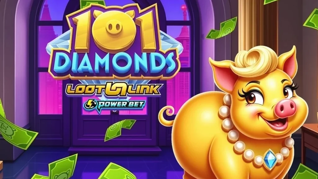 101 Diamonds স্লট গেমের একটি দৃশ্য